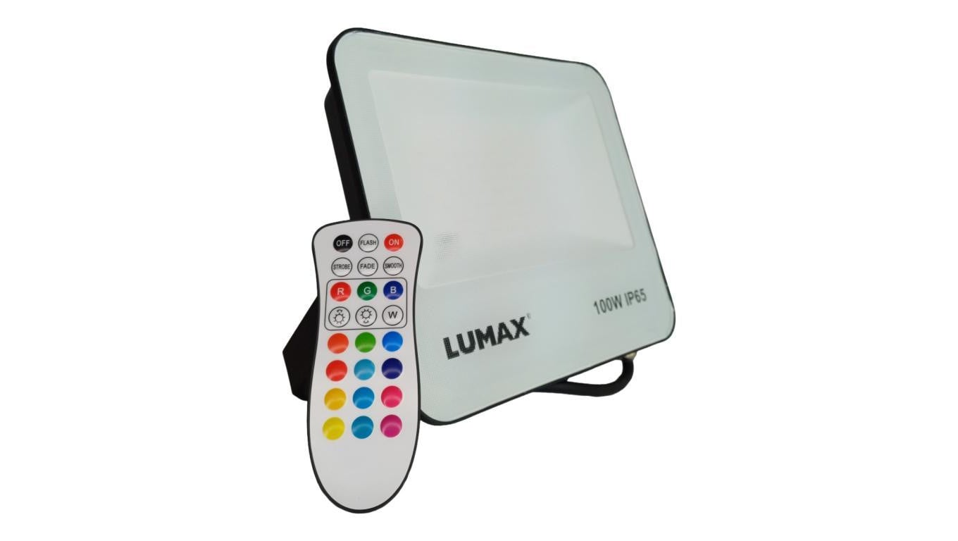 Naświetlacz projektor LED zmiana kolorów RGB 100W IP65 IK08 z pilotem Syrius