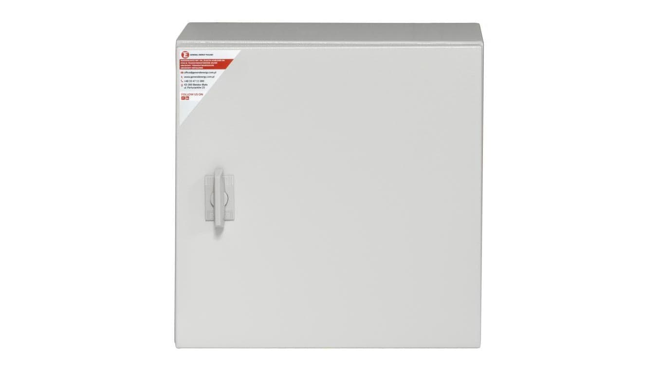 Obudowa metalowa 400x300x150 IP 65 IK10 RAL 7035 z płytą montażową stalową GEP-00180