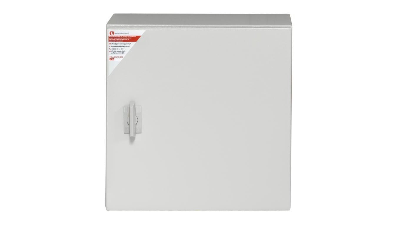 Obudowa metalowa 400x300x150 IP 65 IK10 RAL 7035 z płytą montażową stalową GEP-00180