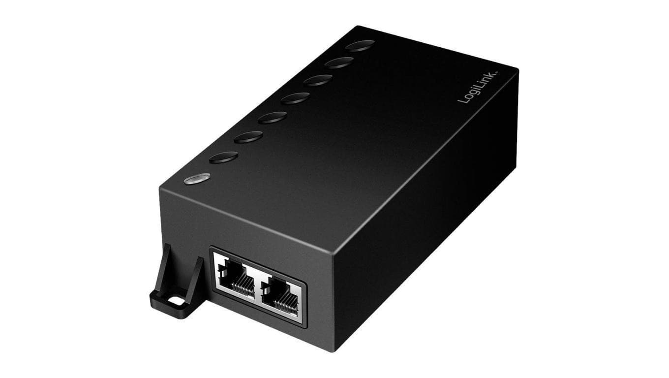 Zasilacz PoE, 10/100/1000Mbps, czarny, 60W POE007