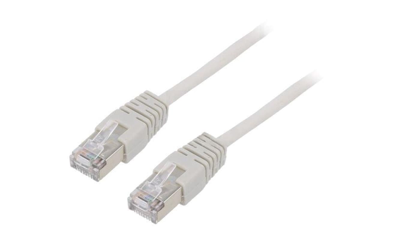 Patch cord F/UTP, Cat 5e, RJ45 wtyk z obu stron, linka, CCA, 1m PP22-1M