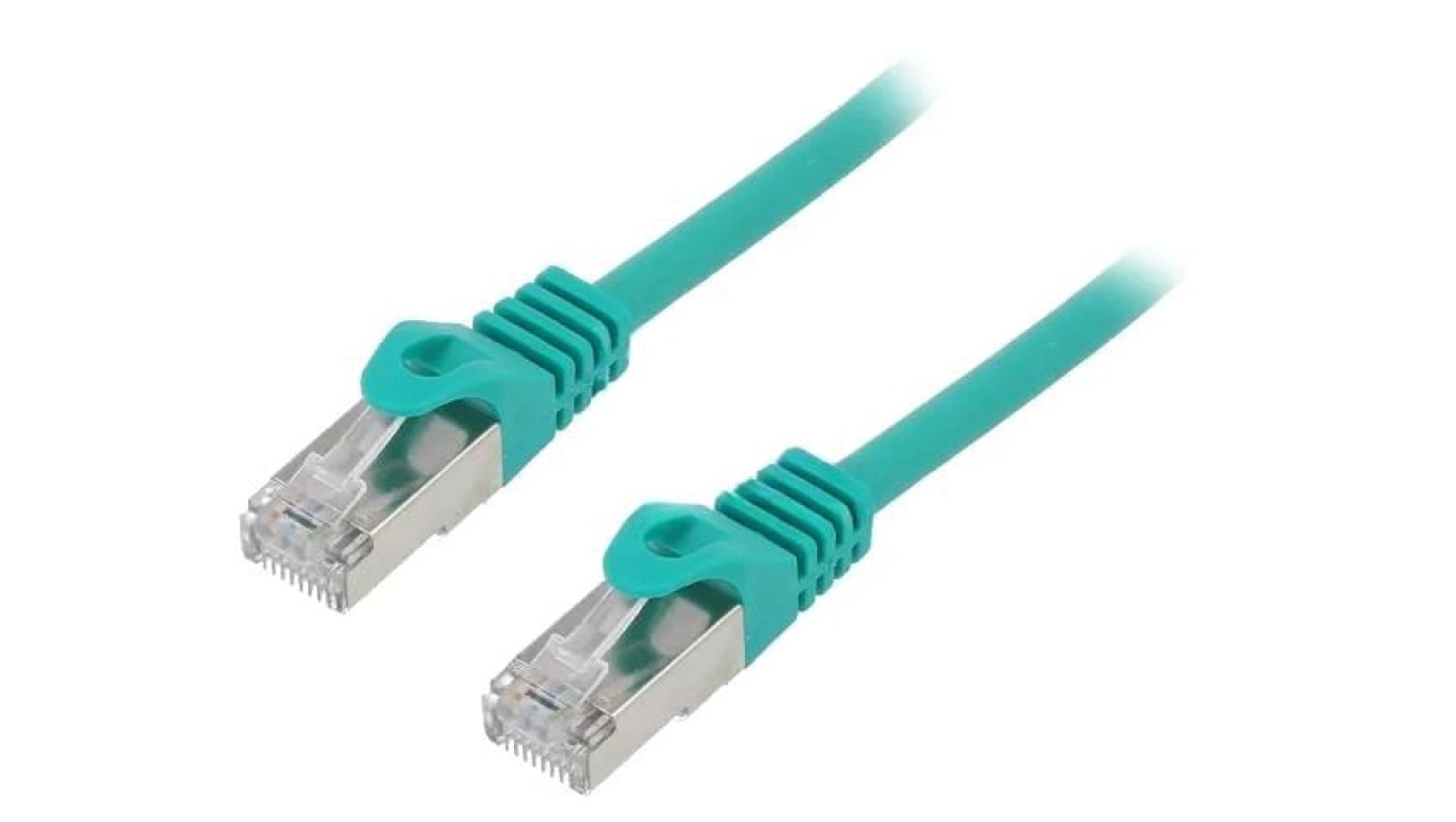 Patch cord F/UTP, Cat 6, wtyk RJ45 z obu stron, linka, CCA, 0,5m, PVC, zielony PP6-0.5M/G