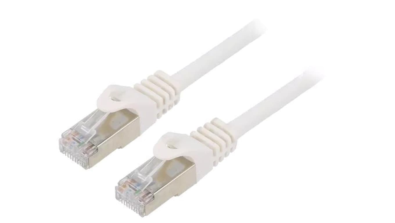 Patch cord F/UTP, Cat 6, wtyk RJ45 z obu stron, linka, CCA, 5m, PVC, biały PP6-5M/W