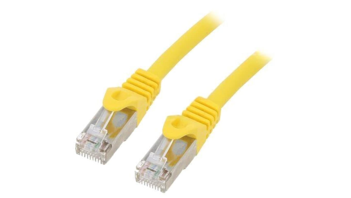 Patch cord S/FTP, Cat 6a, RJ45 wtyk z obu stron, linka, Cu, 0,5m PP6A-LSZHCU-Y-0.5M