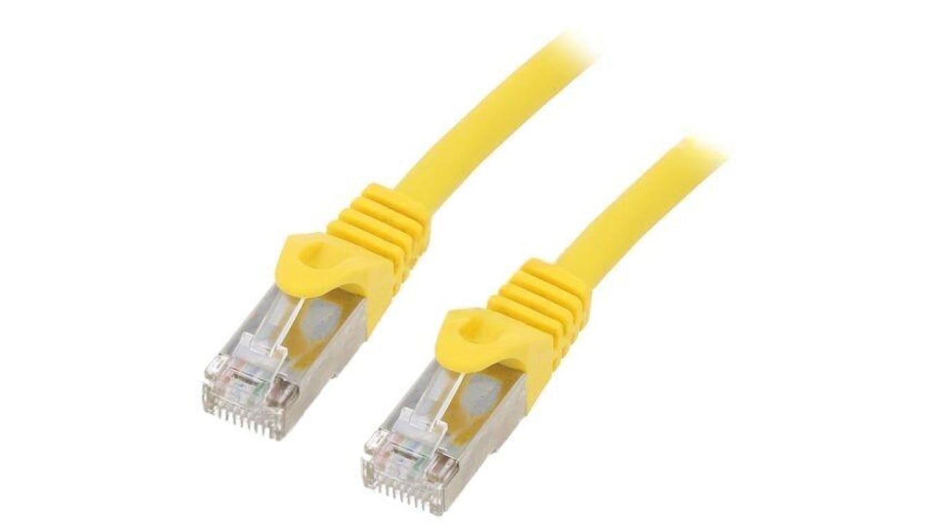 Patch cord S/FTP, Cat 6a, RJ45 wtyk z obu stron, linka, Cu, 0,5m PP6A-LSZHCU-Y-0.5M
