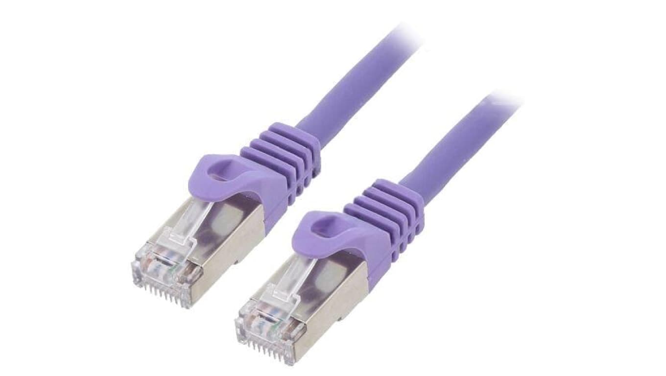 Patch cord S/FTP, Cat 6a, wtyk RJ45 z obu stron, linka, Cu, 3m PP6A-LSZHCU-V-3M