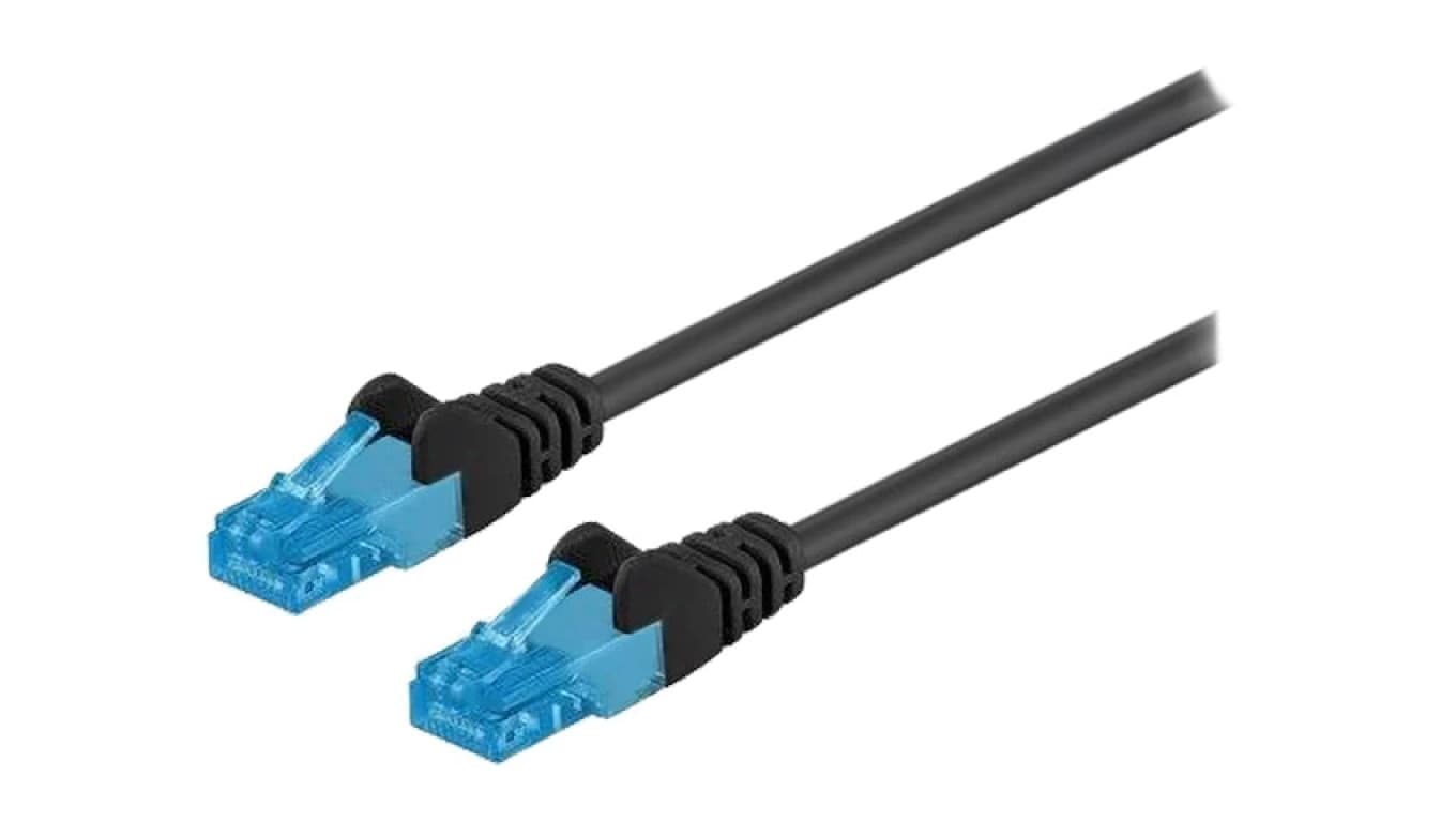 Patch cord U/UTP 6a linka Cu LSZH czarny 30m 26AWG Żyły: 8 55415