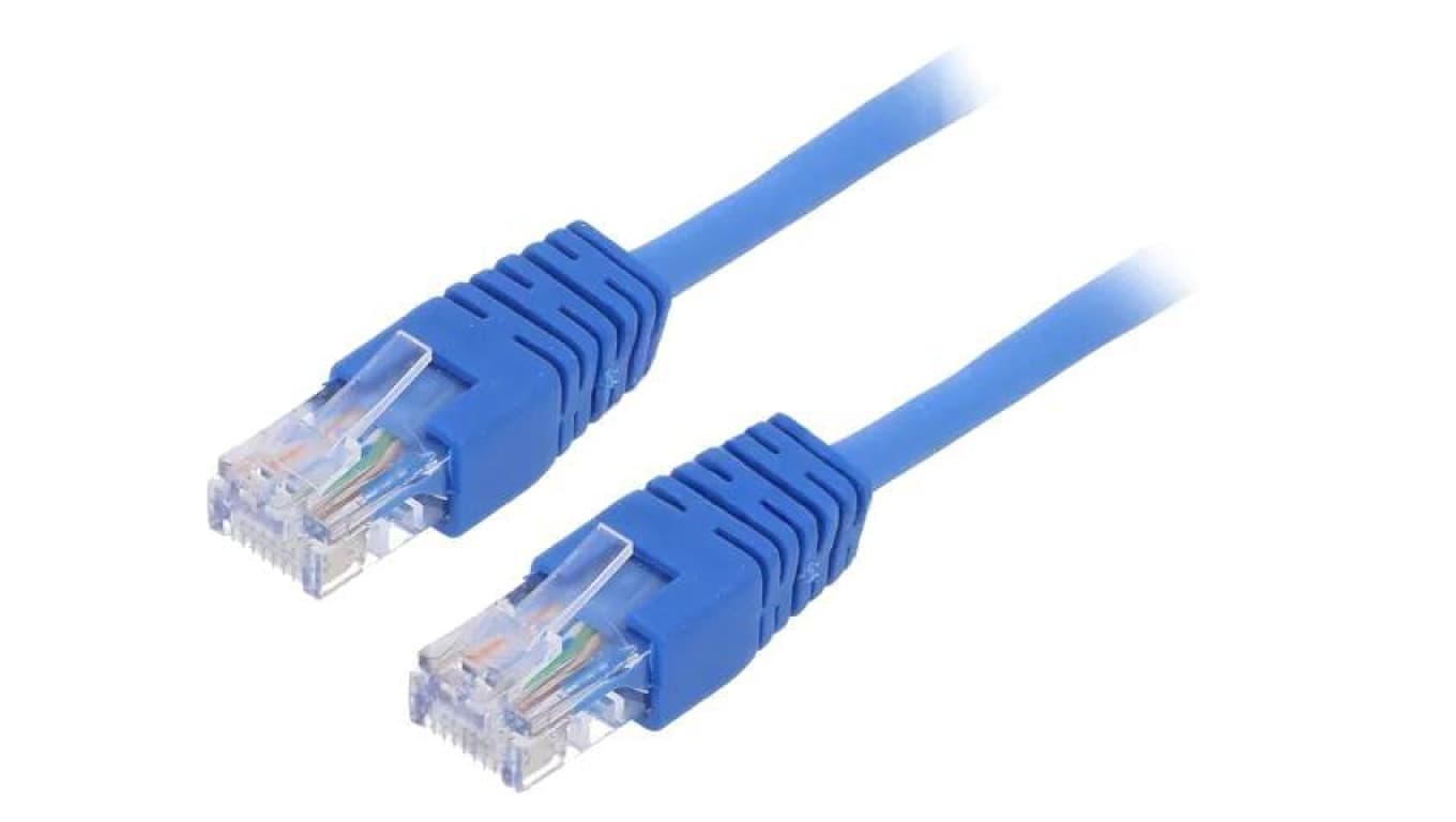 Patch cord U/UTP, Cat 5e, RJ45 wtyk z obu stron, linka, CCA, 0,5m PP12-0.5M/B