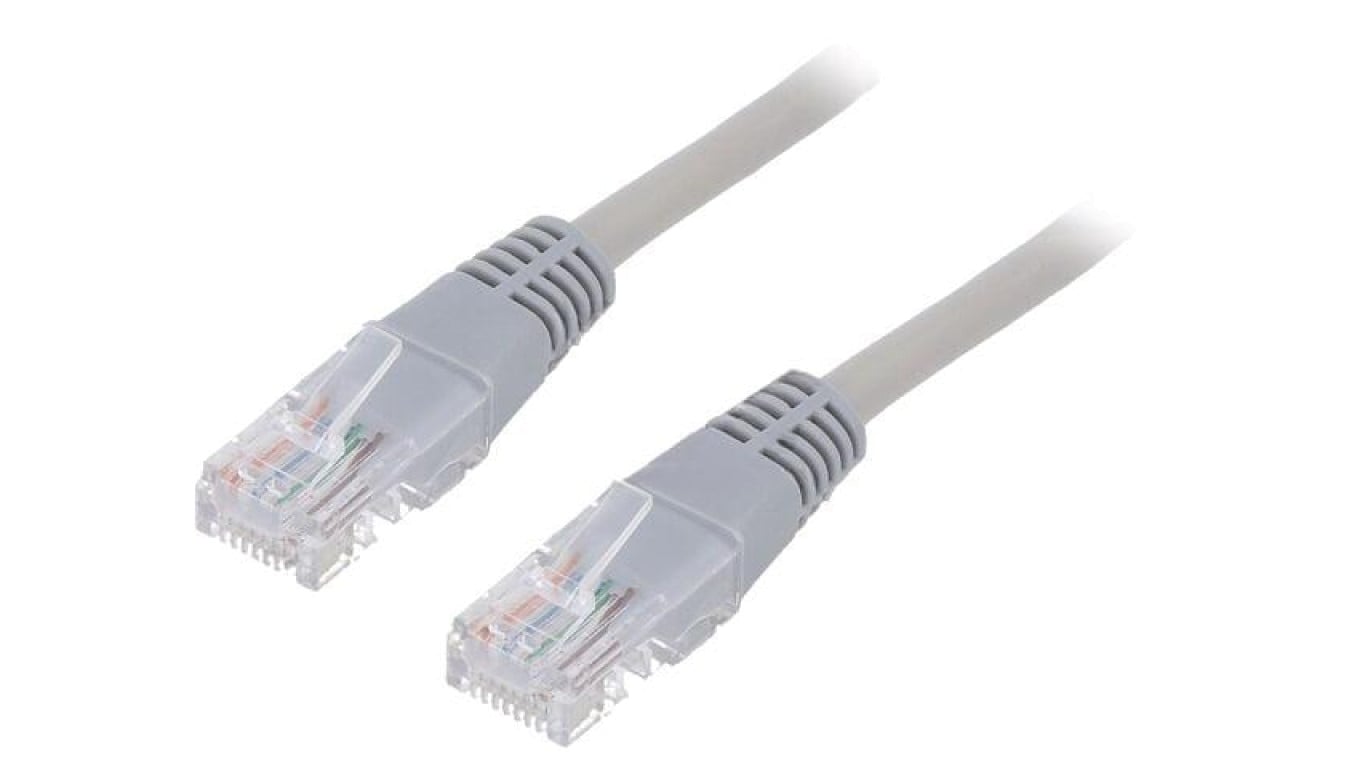 Patch cord U/UTP, Cat 5e, RJ45 wtyk z obu stron, linka, CCA, 2m PP12-2M
