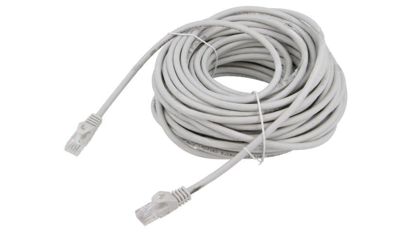 Patch cord U/UTP, Cat 6, wtyk RJ45 z obu stron, linka, Cu, 20m PP6U-CU-20M