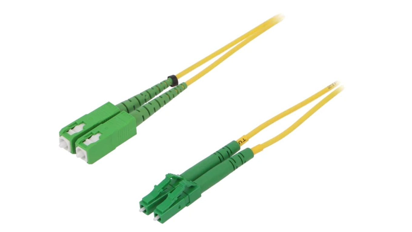 Patch cord światłowodowy LC/APC,SC/APC 1m Światłowód: 9/125um G-SCA-LCA-S-001.0-DX-D-18-Y
