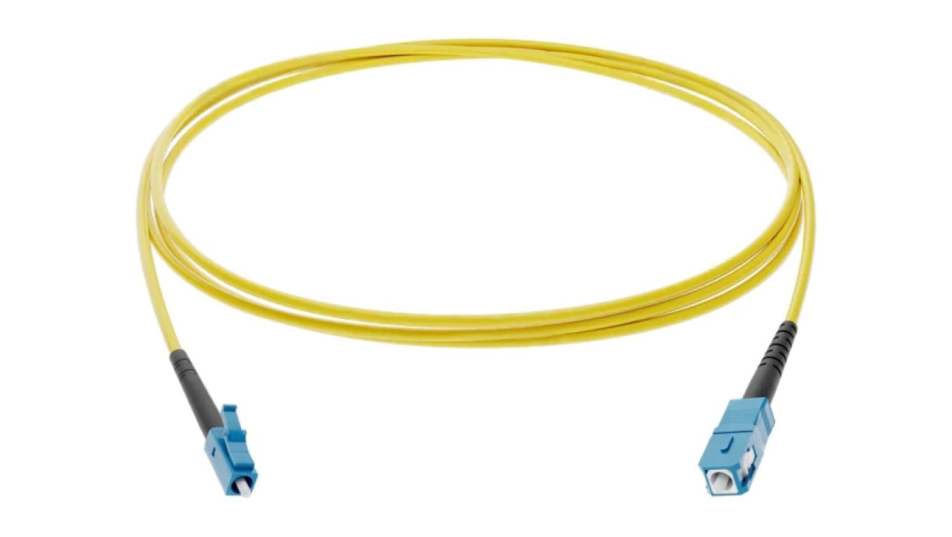 Patch cord światłowodowy LC/UPC,SC/UPC 2m Światłowód: 9/125um G-LC-SC-S-002.0-DX-D-18-Y