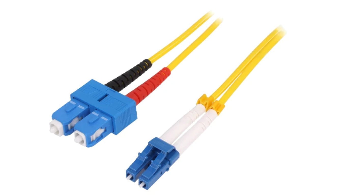 Patch cord światłowodowy OS2 LC/UPC,SC/UPC 1m LSZH żółty FP0LS01