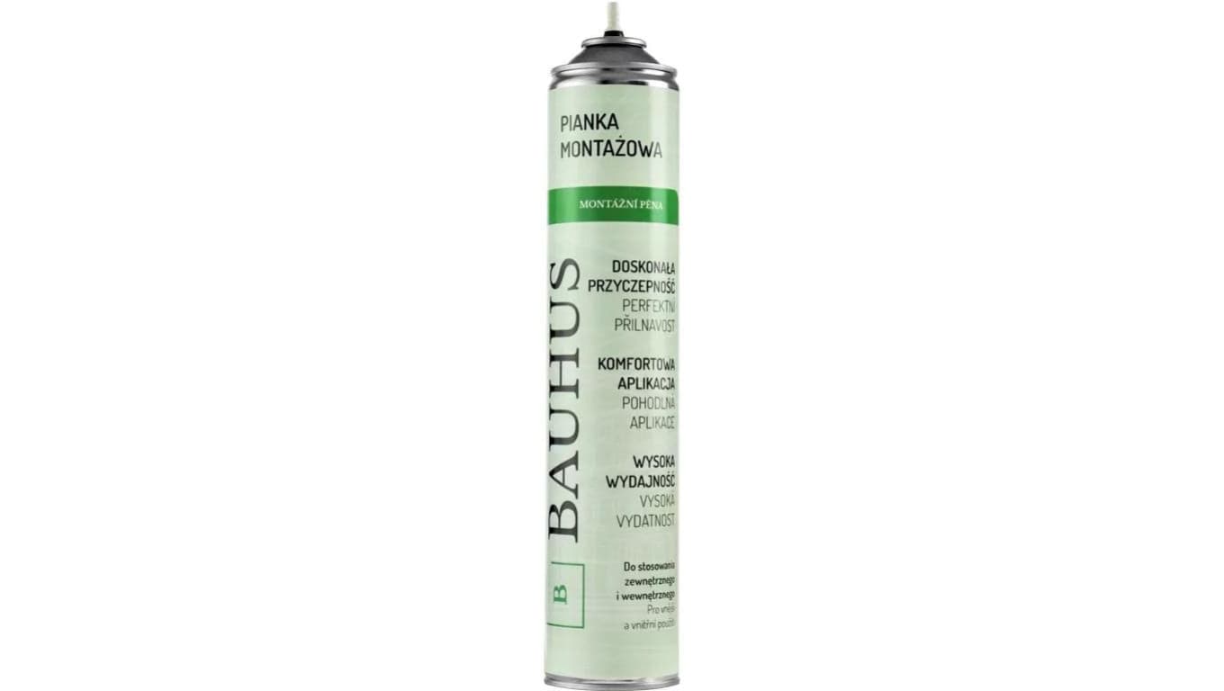 Piana montażowo-uszczelniająca, pianka niskoprężna wężykowa 750ml BAUHUS