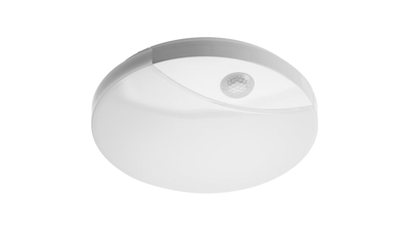 Plafon okrągły natynkowy LED 16W 1200lm 4000K IP44 biały barwa NW biała neutralna z czujnikiem ruchu biały GTV