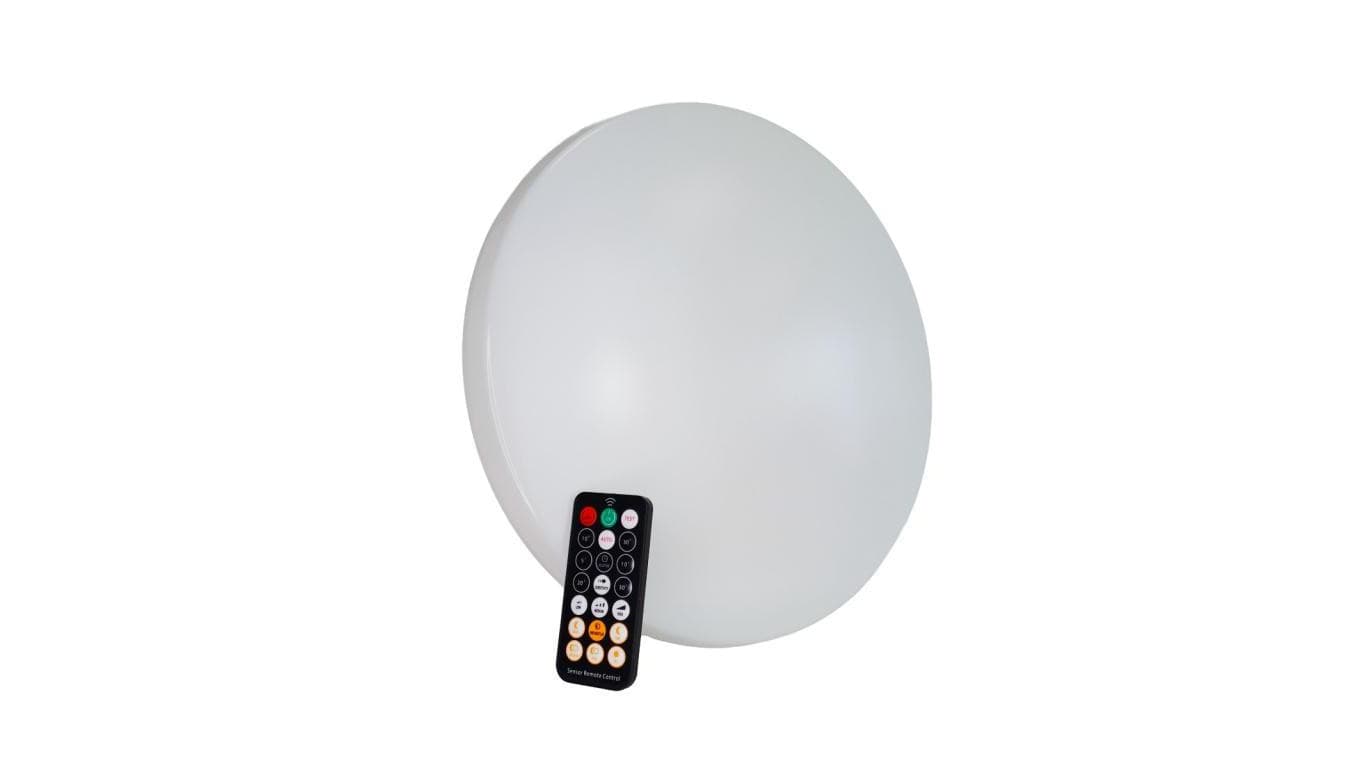 Plafoniera LED 18W 1260lm 4000K IP54 mikrofalowy czujnik ruchu pilot