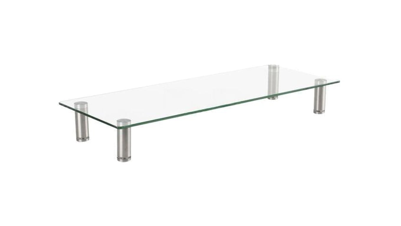 Podstawa pod monitor, 20kg, plastik,stalowy,szkło, 580x210x90mm MS-TABLE-GM-01