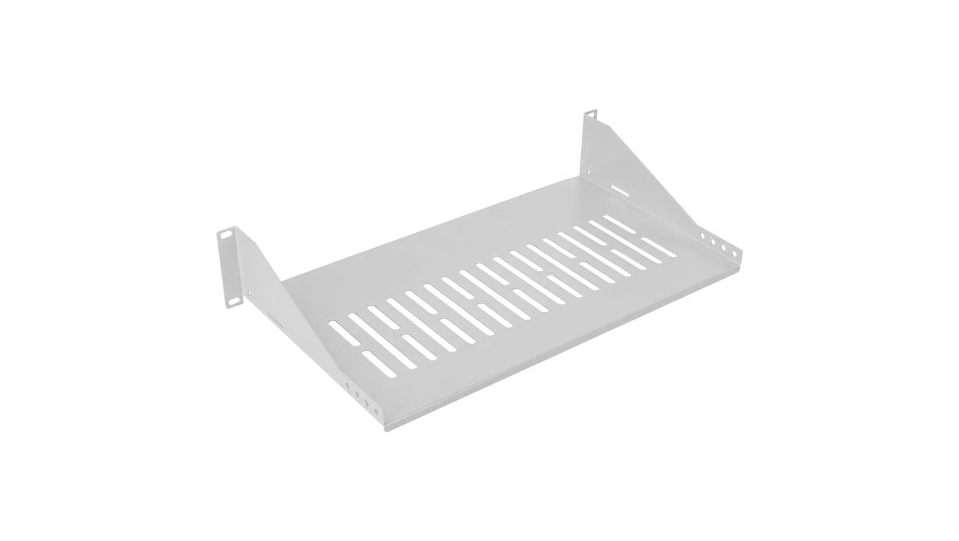 Półka stała do szafy RACK 19 2U 250mm szara NEKU