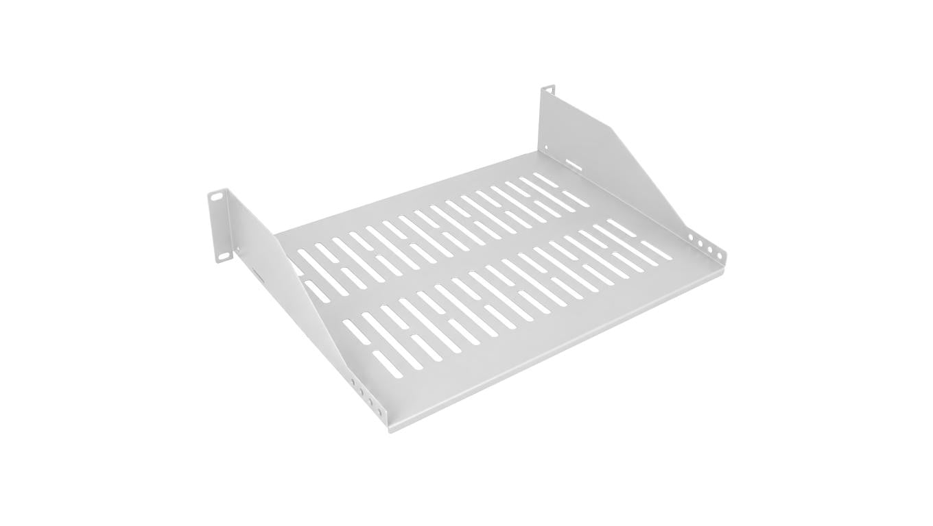 Półka stała do szafy RACK 19 2U 350mm szara NEKU