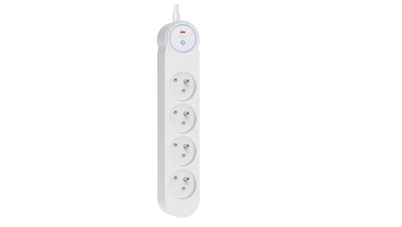 Przedłużacz ART wyłącznik-zabezpieczenie przeciążeniowe-4 gniazda-biały-3m-10A-3x1,0mm2