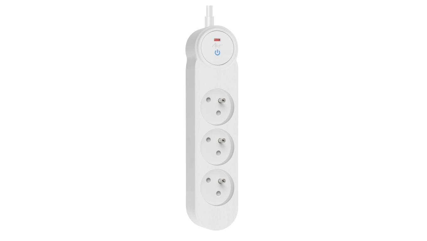 Przedłużacz ART z wyłącznikiem-3 gniazda-biały-3m-16A-3x1,5mm2