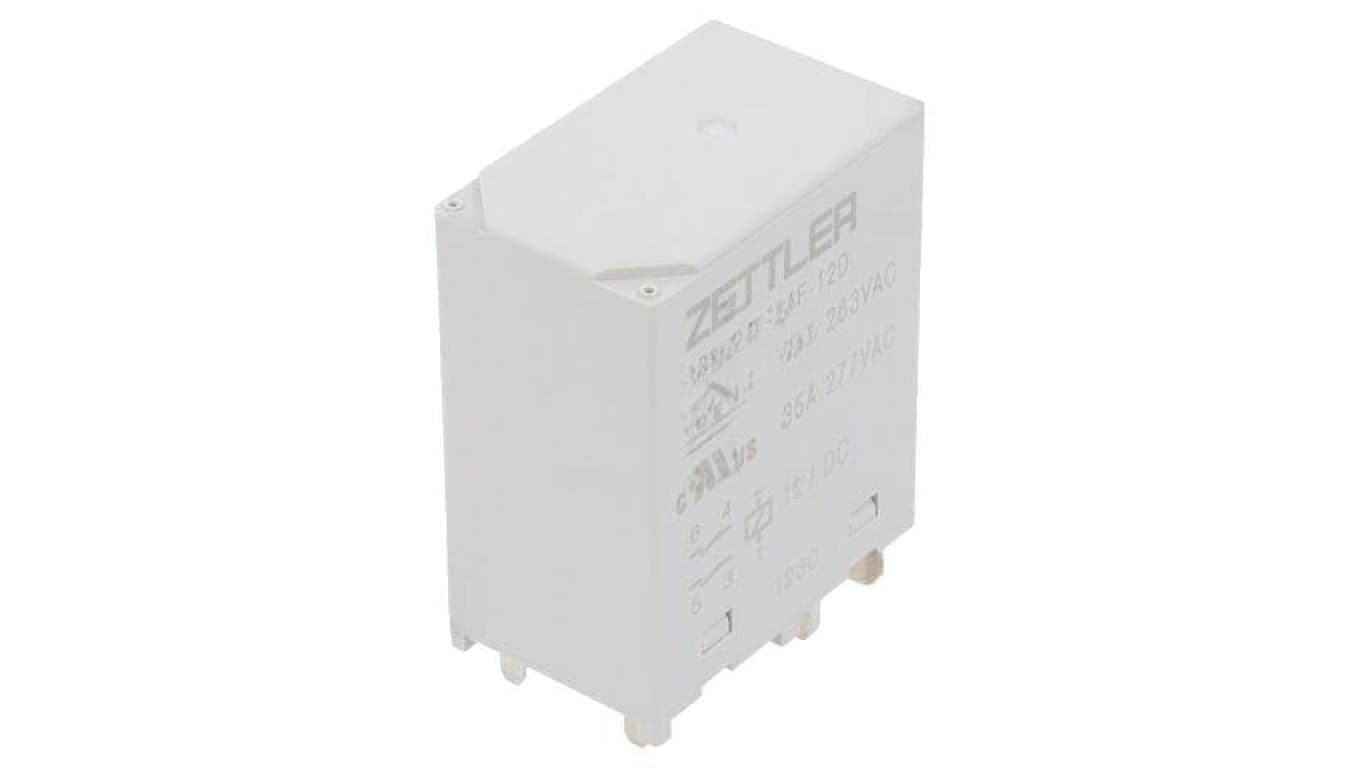 Przekaźnik elektromagnetyczny mocy, DPST, Ucewki: 12VDC, Iwyj: 35A, na PCB AZSR235-2AE-12D
