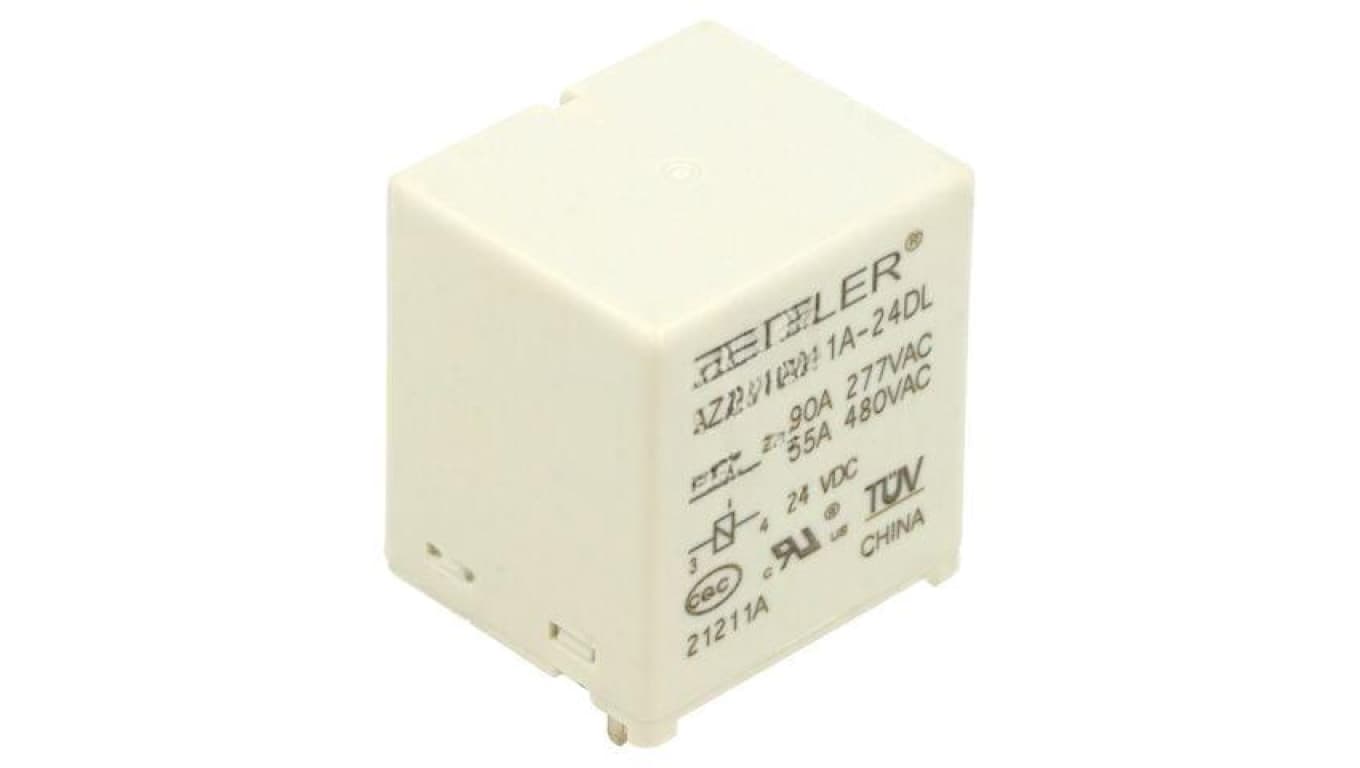 Przekaźnik elektromagnetyczny mocy, SPST-NO, Ucewki: 24VDC, Iwyj: 90A, na PCB AZSR190-1A-24DL