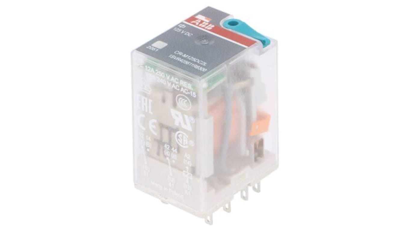 Przekaźnik elektromagnetyczny, DPDT, Napięcie Cewki: 125VDC, max.250VAC 1SVR405611R8300