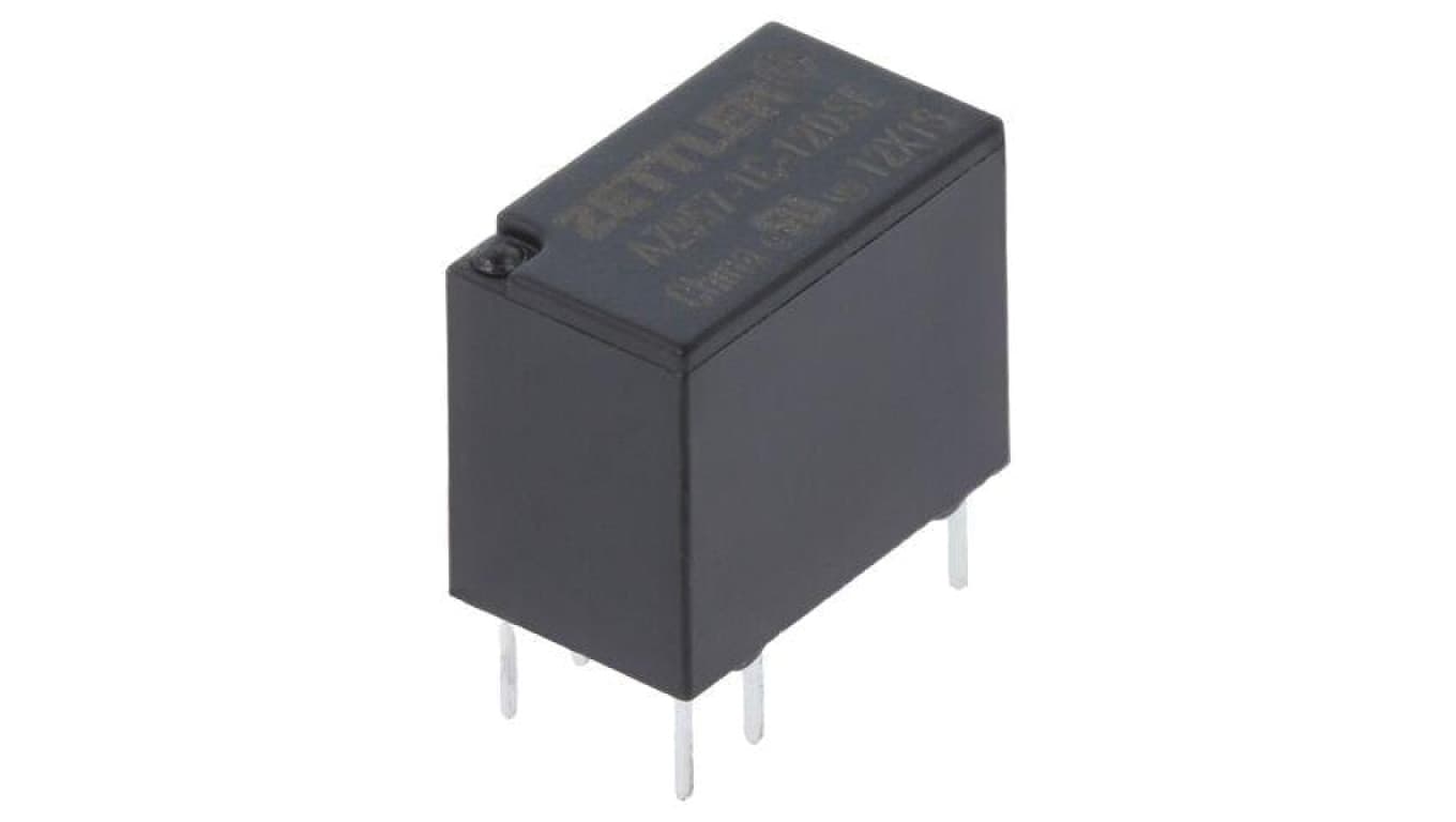 Przekaźnik elektromagnetyczny, SPDT, Ucewki: 12VDC, Iwyj: 2A, na PCB AZ957-1C-12DSE