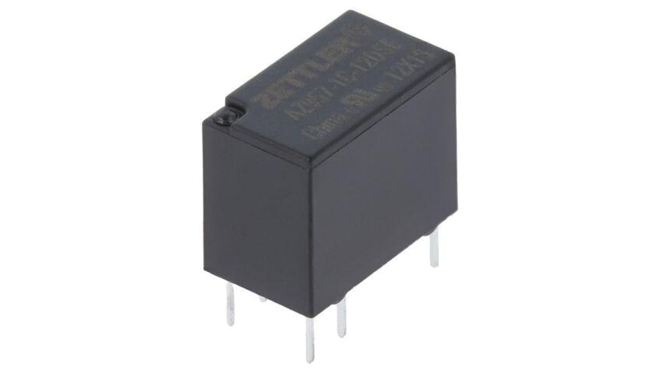 Przekaźnik elektromagnetyczny, SPDT, Ucewki: 12VDC, Iwyj: 2A, na PCB AZ957-1C-12DSE