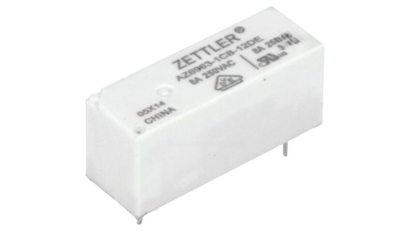 Przekaźnik elektromagnetyczny, SPDT, Ucewki: 12VDC, Iwyj: 8A, na PCB AZ6963-1CB-12DE