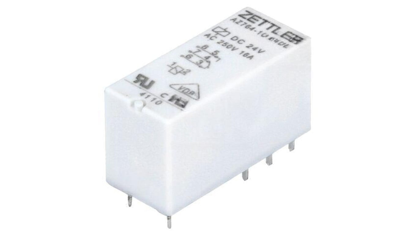 Przekaźnik elektromagnetyczny, SPDT, Ucewki: 24VDC, Iwyj: 16A, na PCB AZ764-1C-24DE