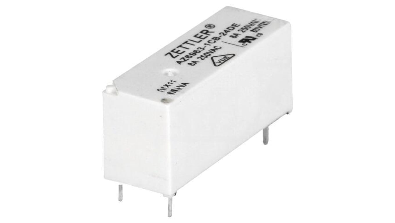 Przekaźnik elektromagnetyczny, SPDT, Ucewki: 24VDC, Iwyj: 8A, na PCB AZ6963-1CB-24DE
