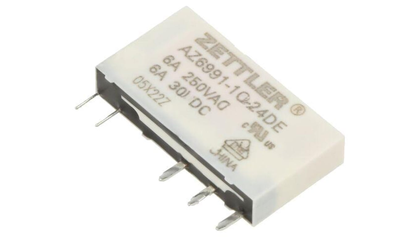 Przekaźnik elektromagnetyczny, SPDT, Ucewki: 24VDC, Iwyj: 8A, na PCB AZ6991-1C-24DE
