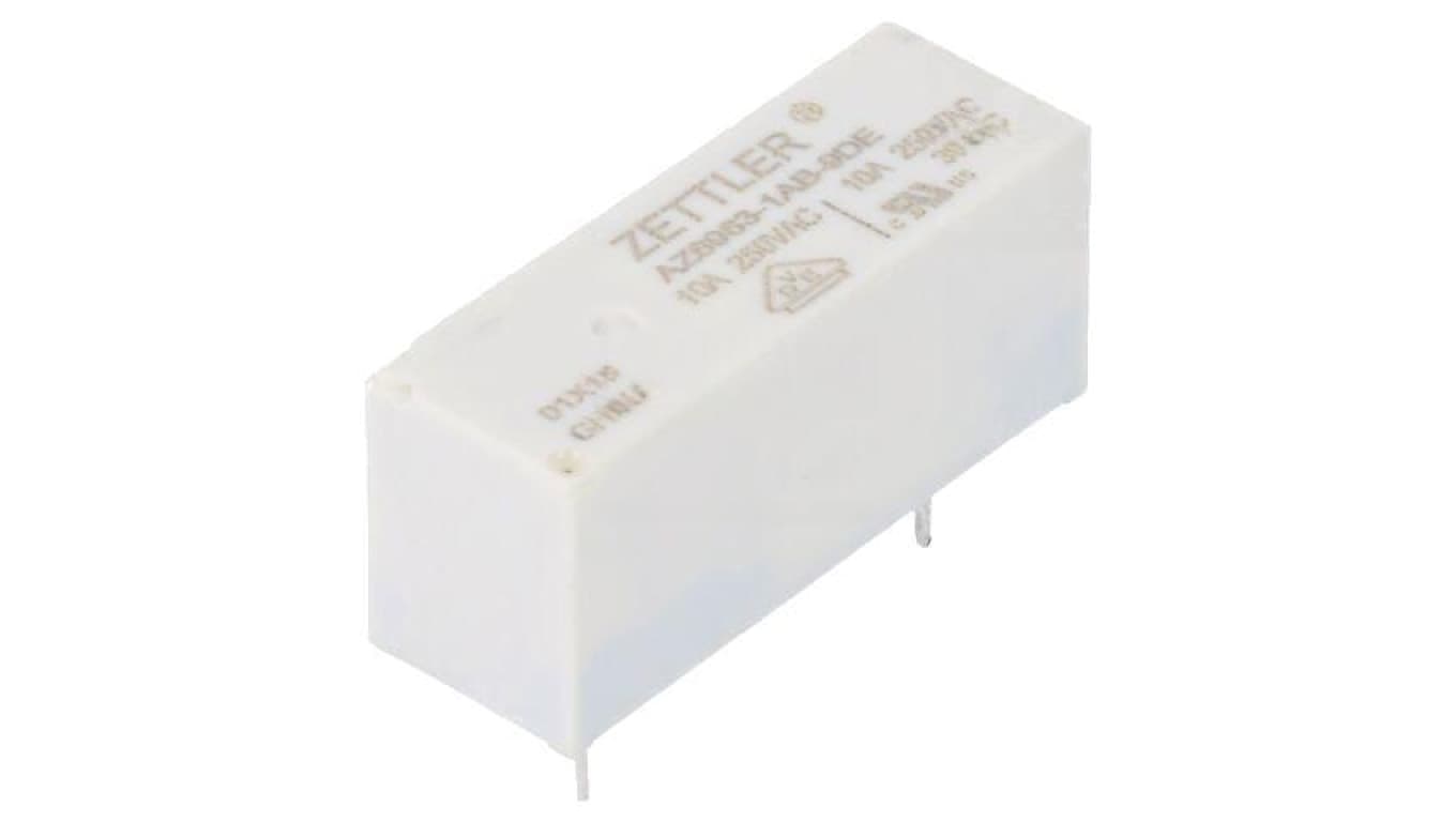 Przekaźnik elektromagnetyczny, SPST-NO, Ucewki: 9VDC, Iwyj: 10A, na PCB AZ6963-1AB-9DE