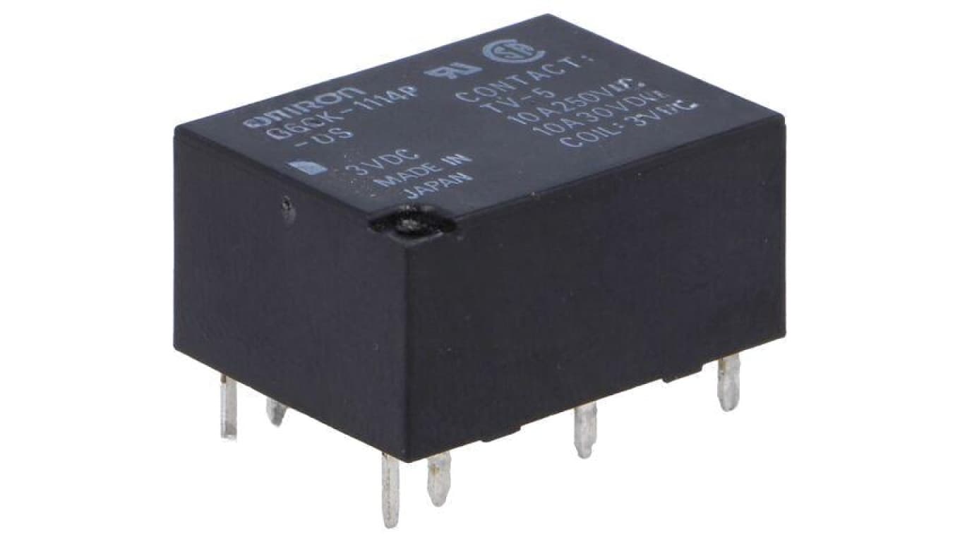 Przekaźnik elektromagnetyczny, bistabilny, miniaturowy, z konfiguracją styków SPST-NO, max.125VDC,max.380VAC, G6CK-1114P-US 3VDC