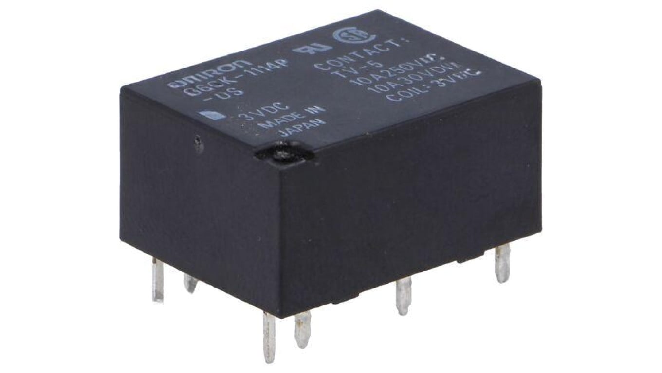 Przekaźnik elektromagnetyczny, bistabilny, miniaturowy, z konfiguracją styków SPST-NO, max.125VDC,max.380VAC, G6CK-1114P-US 3VDC