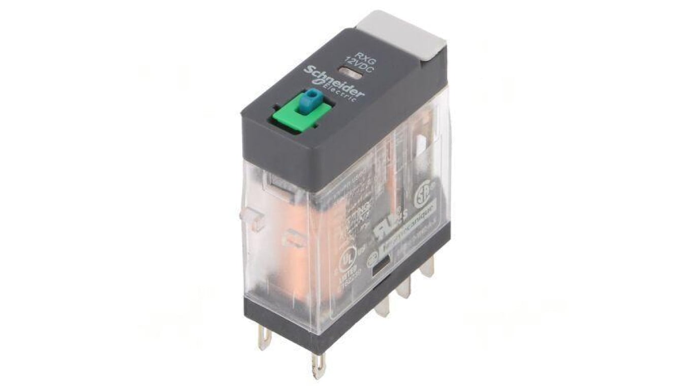 Przekaźnik elektromagnetyczny, miniaturowy, podstawka, z konfiguracją styków DPDT, max. 30V DC,max. 250V AC, RXG21JD
