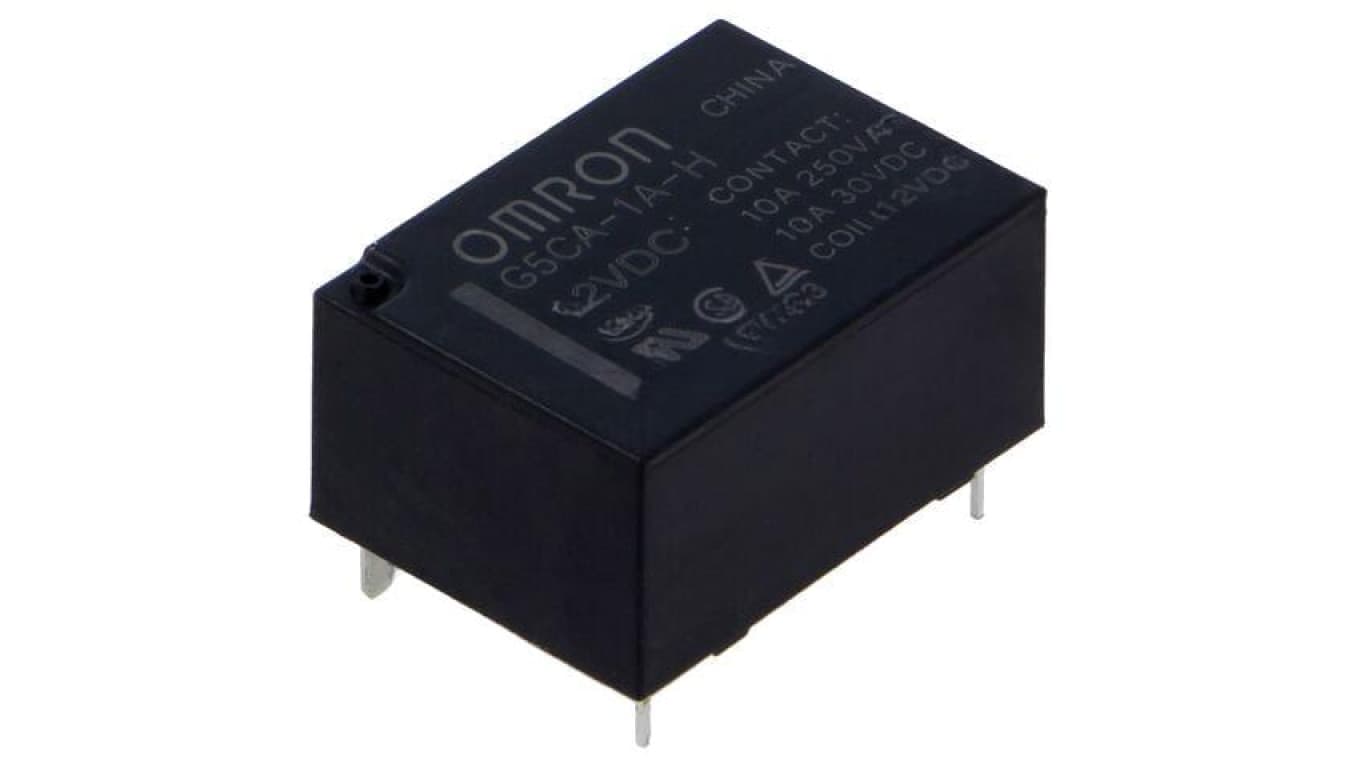 Przekaźnik elektromagnetyczny, miniaturowy, z konfiguracją styków SPST-NO, max. 125VDC, max. 250VAC, G5CA-1A-H-DC12