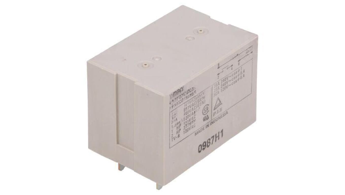 Przekaźnik elektromagnetyczny, mocy, z konfiguracją styków DPST-NO, max. 250VAC, G7L-2A-P 24VDC