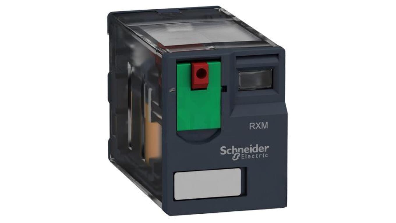 Przekaźnik elektromagnetyczny, przemysłowy, podstawka, z konfiguracją styków 3PDT, max. 28V DC,max. 250V AC, RXM3AB1B7