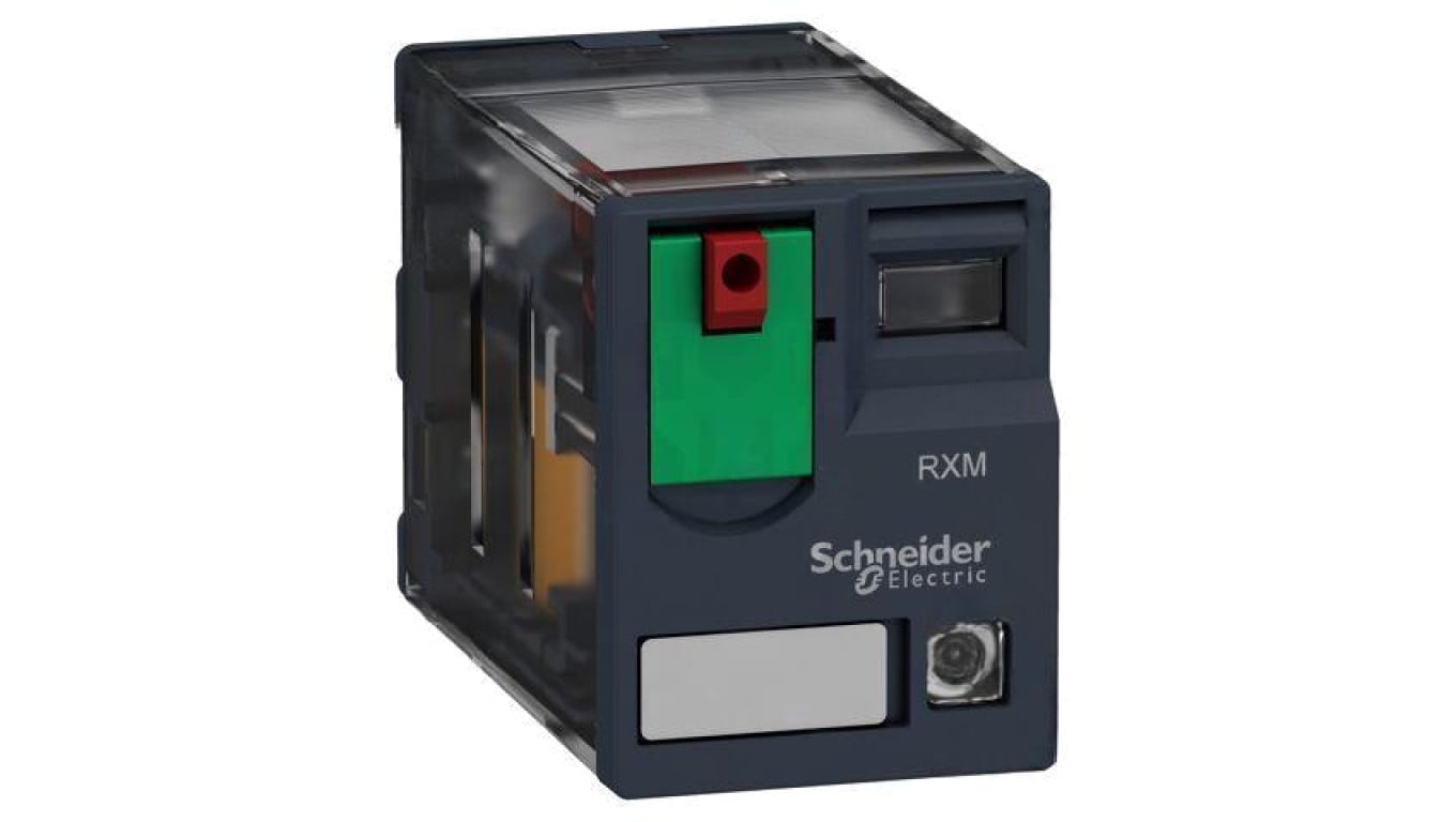 Przekaźnik elektromagnetyczny, przemysłowy, podstawka, z konfiguracją styków DPDT, max. 28V DC,max. 250V AC, RXM2AB2B7