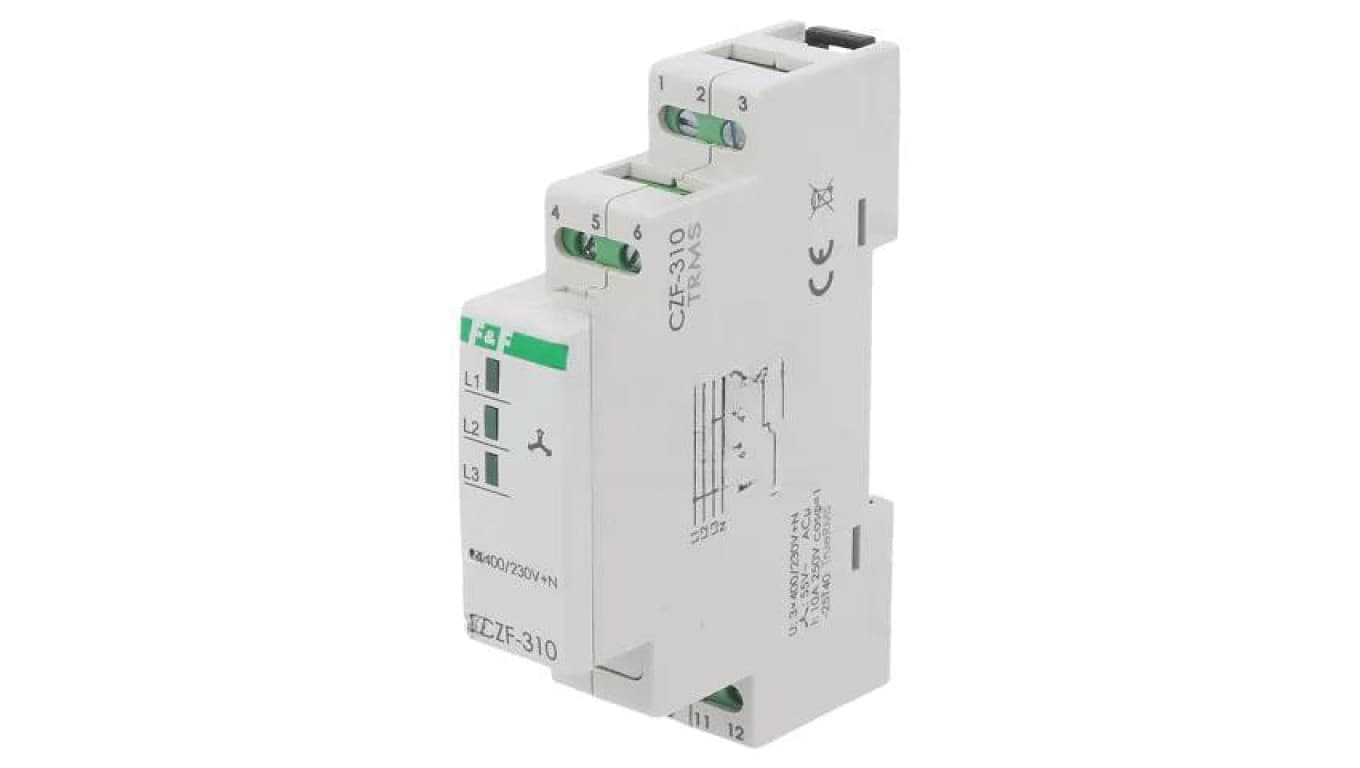 Przekaźnik nadzorczy napięcia, SPDT, 3 x 400VAC, 250VAC / 8A, IP20, -25...40C, CZF-310-TRMS