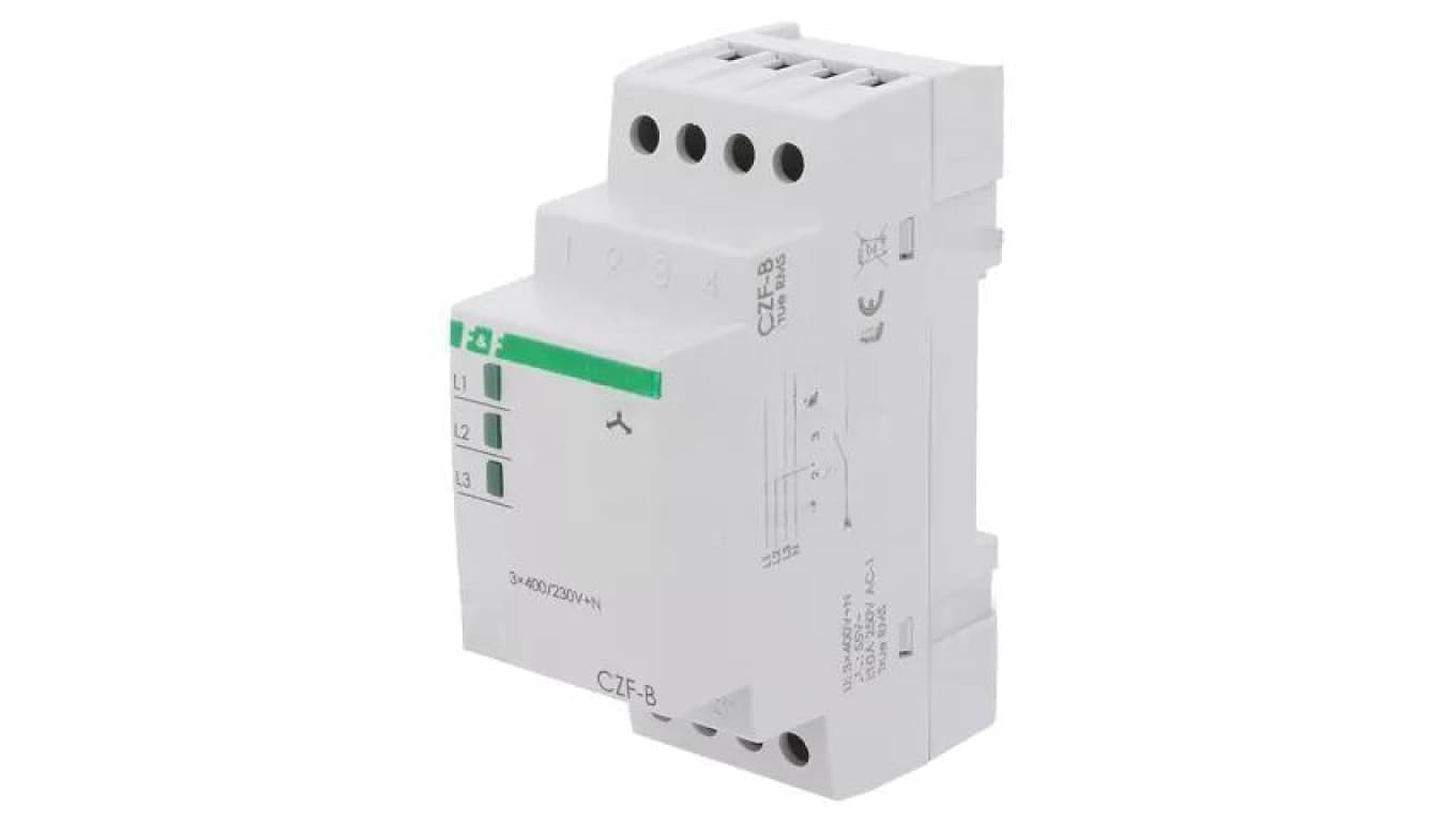 Przekaźnik nadzorczy napięcia, SPST-NO, 3 x 400VAC, 250VAC / 16A, IP20, -25...40C, CZF-B-TRMS