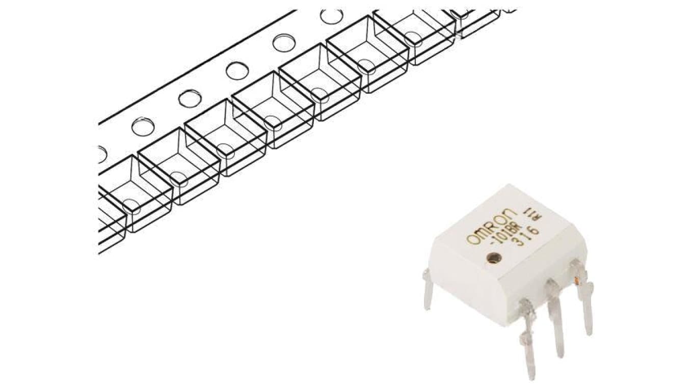 Przekaźnik półprzewodnikowy, 1-fazowy, MOSFET, z konfiguracją styków SPST-NO, max. 2A, max. 80VAC, max. 80VDC, G3VM101BR