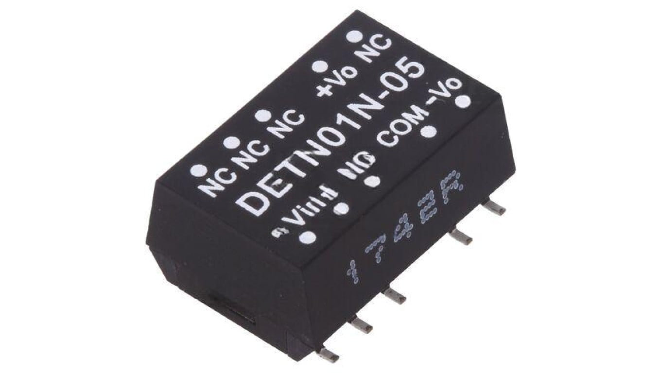 Przetwornica DC/DC, 1W, Uwej: 21,6...26,4 VDC, Uwyj: 5 VDC, Iwyj: 100mA DETN01N-05