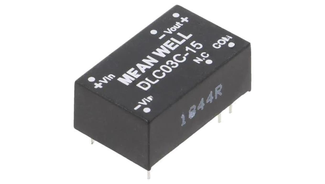 Przetwornica DC/DC, 3W, Uwej: 36...75 VDC, Uwyj: 15 VDC DLC03C-15
