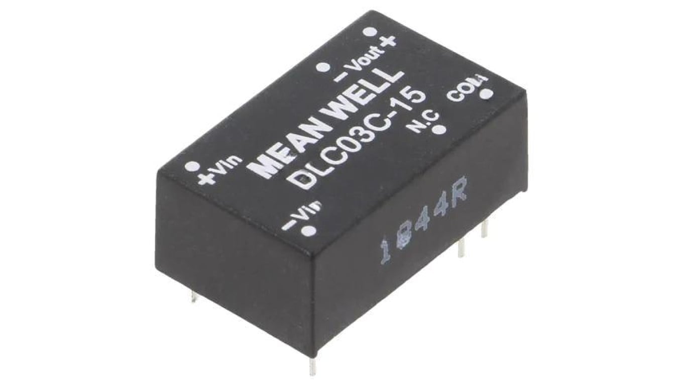 Przetwornica DC/DC, 3W, Uwej: 36...75 VDC, Uwyj: 15 VDC DLC03C-15
