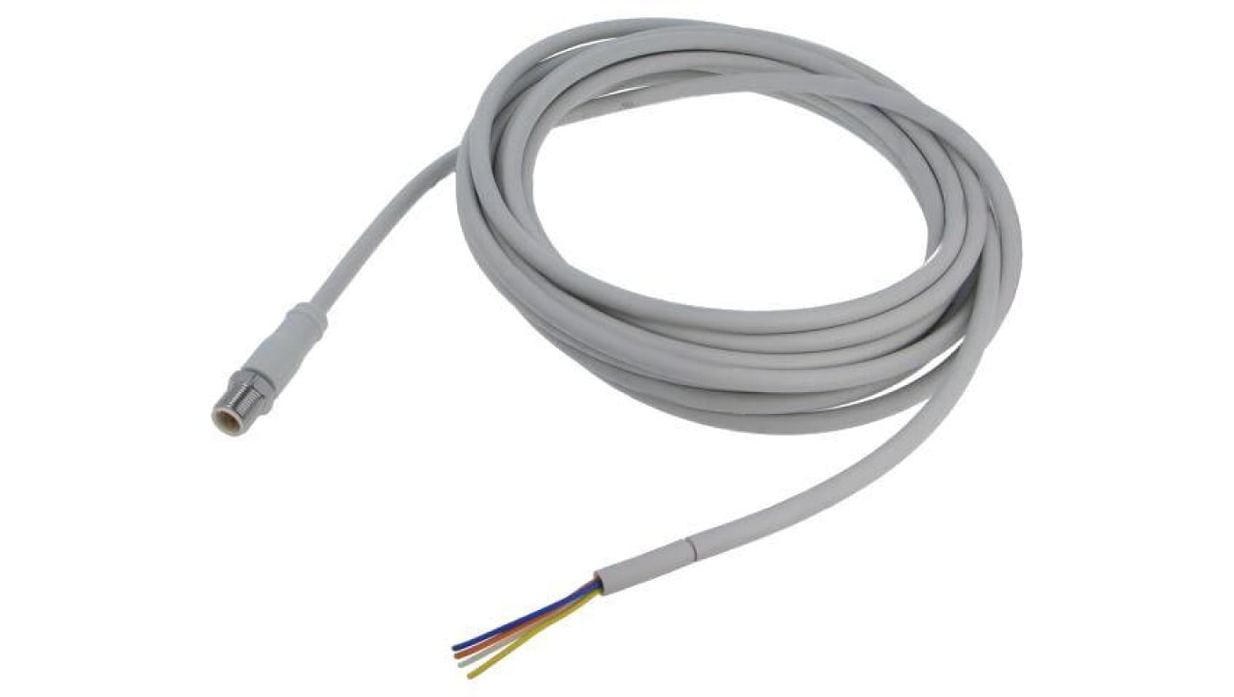 Przewód Ethernet Złącze: M12 Wtyk (prosty, Kod D) Przewód 5m IP68/IP69K Styki pozłacane EVF519