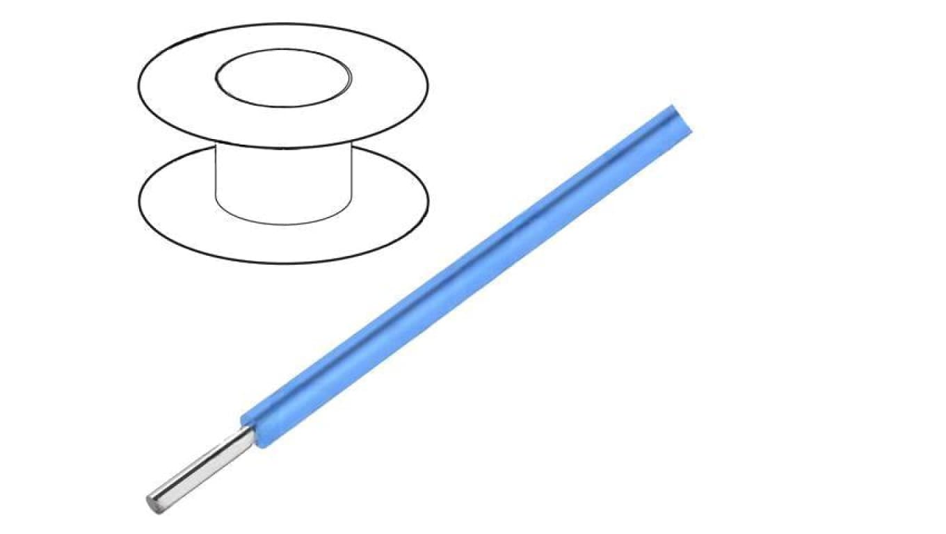 Przewód HookUp Wire d: 16AWG drut Cu PVC niebieski 300V 30,5m 3057/1 BL005